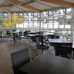 Galerie OG Restaurant Rondeau mit Blick zum Atrium